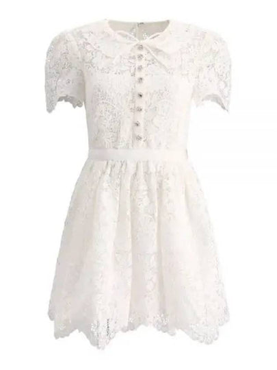 Women's Cord Lace Mini Dress White - SELF PORTRAIT - BALAAN 2