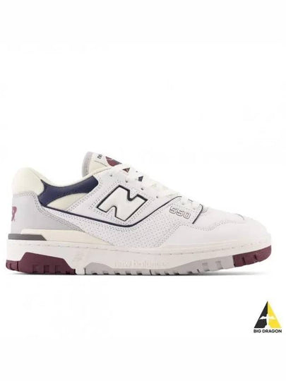 550 White Burgundy 2E Wide - NEW BALANCE - BALAAN 2