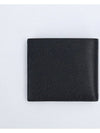 Men's Vitello Metal Logo Half Wallet Black - PRADA - BALAAN 3