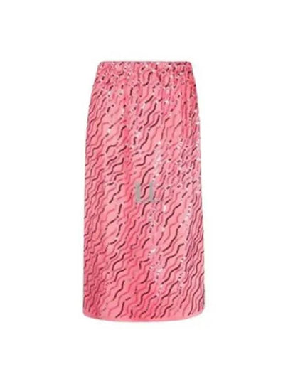 Crepe Satin A-Line Skirt Pink - MARNI - BALAAN 2