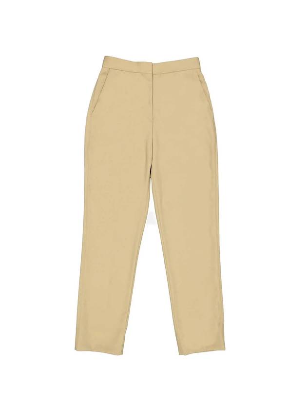 Women's Wool Straight Pants Beige - BURBERRY - BALAAN 1