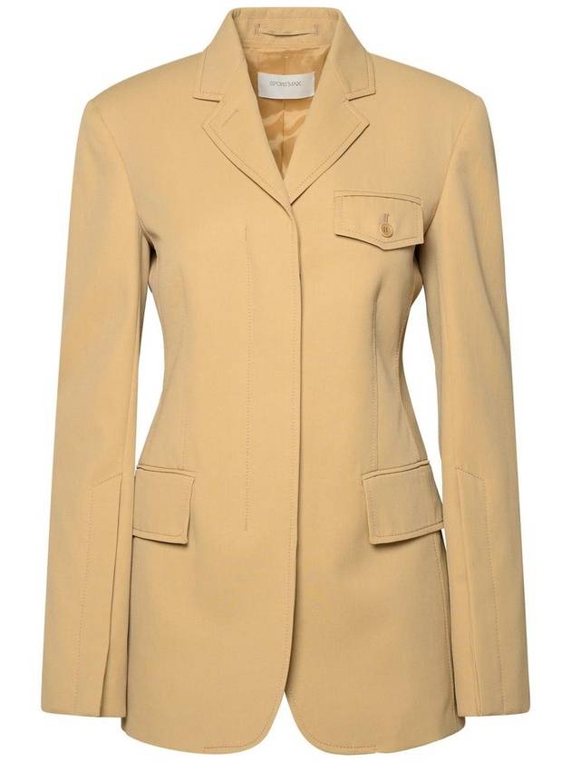 Sportmax Beige Cotton Blend Blazer - MAX MARA SPORTMAX - BALAAN 1