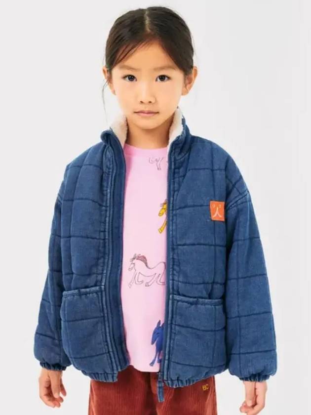 Funny Face Denim Quilted Jacket B224AC127 Italian Kids - BOBO CHOSES - BALAAN 2