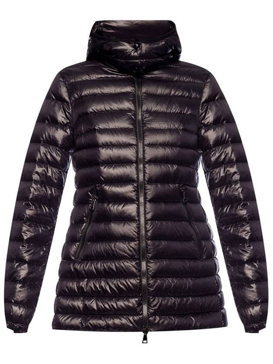 Menthe Hoodie Goose Down Lightweight Padding Black - MONCLER - BALAAN 1