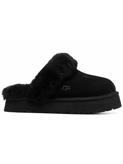 Women's Diskett Fleece Platform Slippers Black - UGG - BALAAN 2