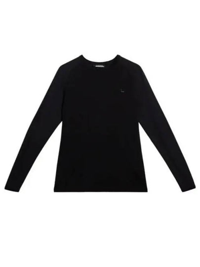 Women's Bella Wool Long Sleeve T-Shirt Black - J.LINDEBERG - BALAAN 2