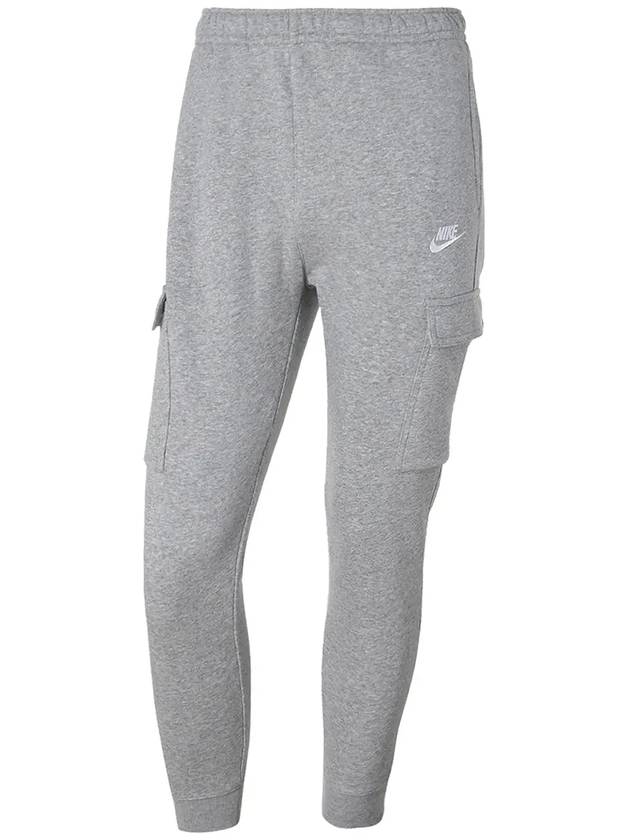 NSW Club Fleece Cargo Track Pants Grey - NIKE - BALAAN 7