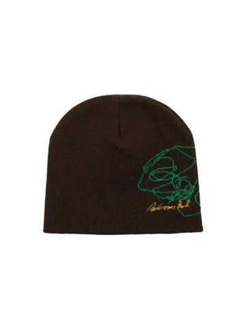 Unisex Anderson Embroidery Jacquard Beanie aaa316u BROWN - ANDERSSON BELL - BALAAN 1