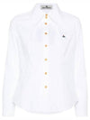 W Violin Logo Shirt White - VIVIENNE WESTWOOD - BALAAN 2