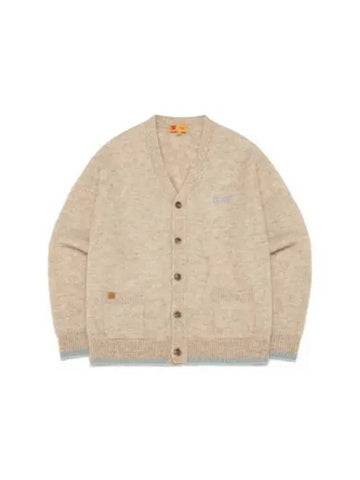 KODAK Apparel Kidmohair Wool Cardigan BEIGE - KODO - BALAAN 1