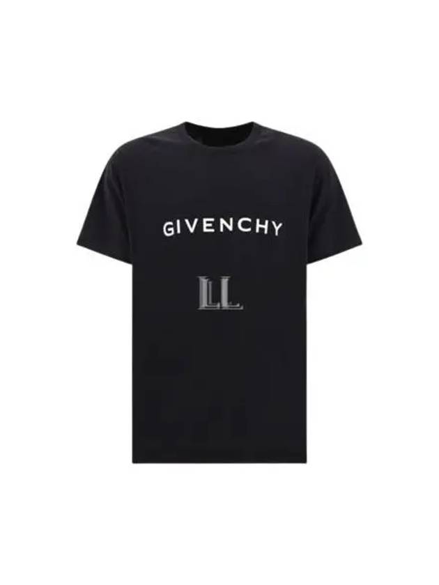 Logo Oversized Fit Cotton Short Sleeve T-Shirt Black - GIVENCHY - BALAAN 2