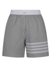 4 Bar Stripe Track Shorts Grey - THOM BROWNE - BALAAN 2