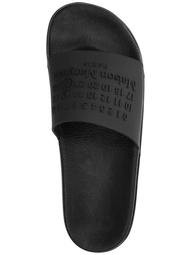 Men's Logo Rubber Slippers Black - MAISON MARGIELA - BALAAN 7