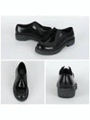 Diapason Opaque Brushed Leather Lace-Up Shoes Black - PRADA - BALAAN 3