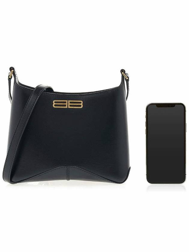 Double B Logo Hobo Shoulder Bag Black - BALENCIAGA - BALAAN 7