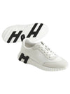 Bouncing Sneakers Calfskin Suede Goatskin Blanc - HERMES - BALAAN 2