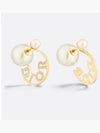 Tribales Logo Pearl Earrings Gold - DIOR - BALAAN 1