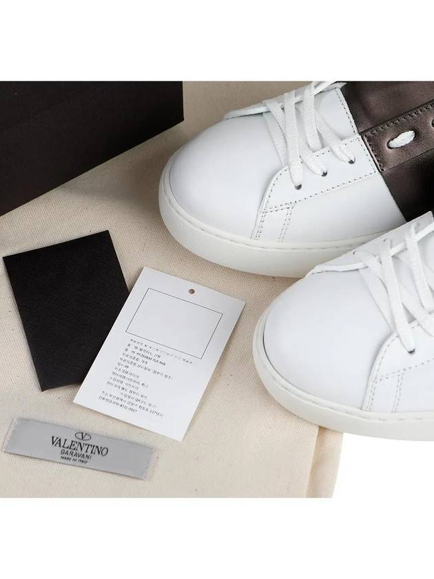 Rockstud Hidden Open Low Top Sneakers White Ruthenium - VALENTINO - BALAAN 9