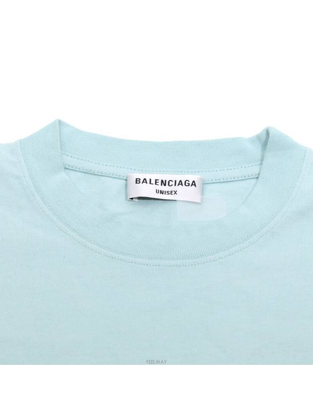 Women Daejeon Used Luxury Goods 612965TMVG74947 BB Paris Icon Short Sleeve T Shirt Mint M - BALENCIAGA - BALAAN 3