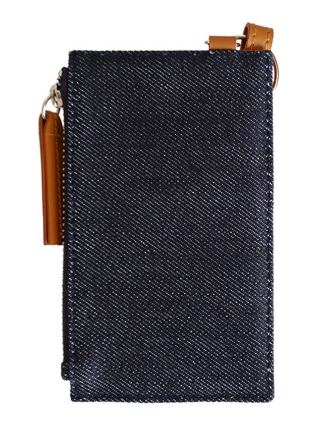 logo zipper strap leather card wallet dark brown - A.P.C. - BALAAN.