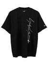 Logo Print Short Sleeve T-Shirt Black - YOHJI YAMAMOTO - BALAAN 2