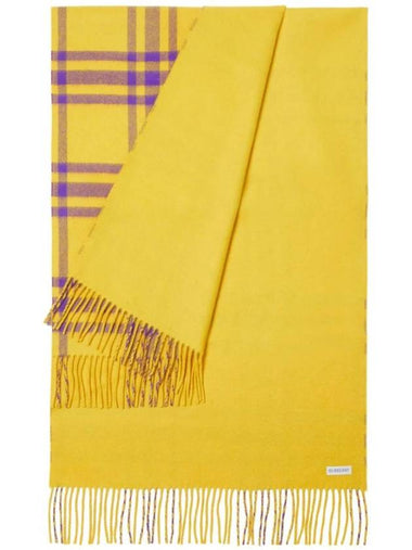 Check Print Cashmere Scarf 8073497 - BURBERRY - BALAAN 1