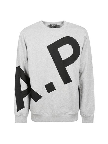 Cory Big Logo Cotton Sweatshirt Grey - A.P.C. - BALAAN 1