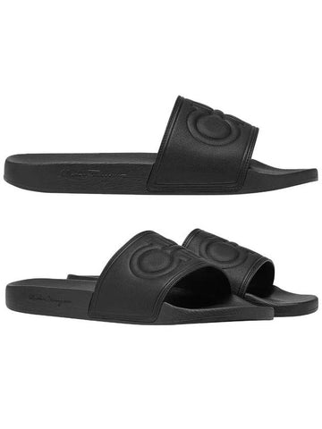 Groove GROOVE9 Gancini Slide Slippers 0743583 - SALVATORE FERRAGAMO - BALAAN 1