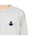 Mike Velvet Logo Sweatshirt Grey - ISABEL MARANT - BALAAN 9