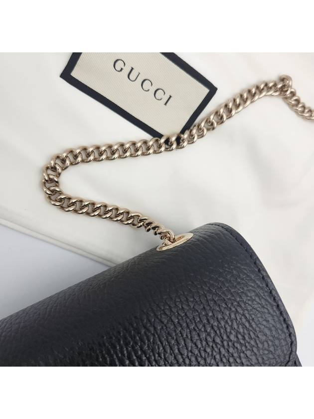 Interlocking GG Chain Small Cross Bag Black - GUCCI - BALAAN 8