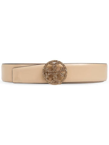 Tory Burch Leather Belt, Women's, Beige - TORY BURCH - BALAAN 1