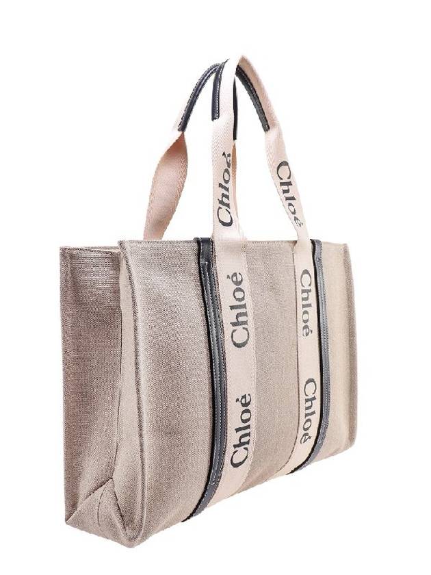 Woody Large Tote Bag Black Beige - CHLOE - BALAAN 4