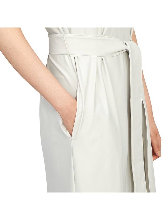 Megaton Belt Sleeveless Long Dress Grey - MAX MARA - BALAAN 7