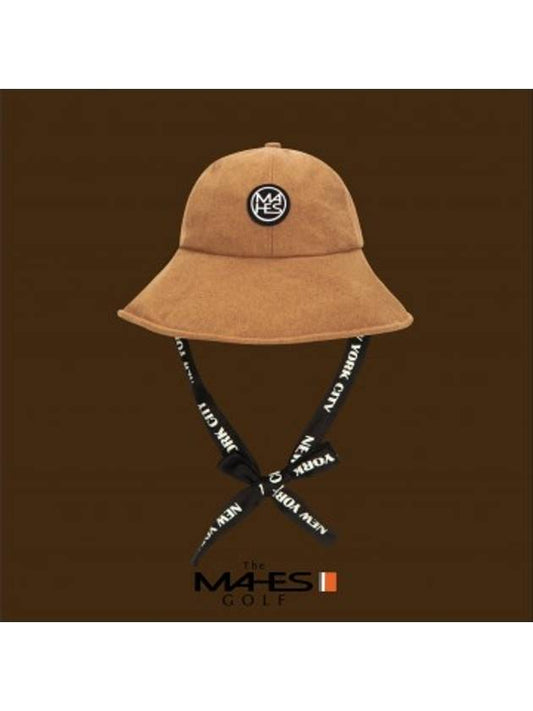 Logo Bucket Hat Orange Label Camel Beige Wool Strap Bucket Hat EC00720 - MAHES - BALAAN 1