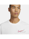 Men's Sportswear Logo Print Cotton Short Sleeve T-Shirt White - NIKE - BALAAN 4