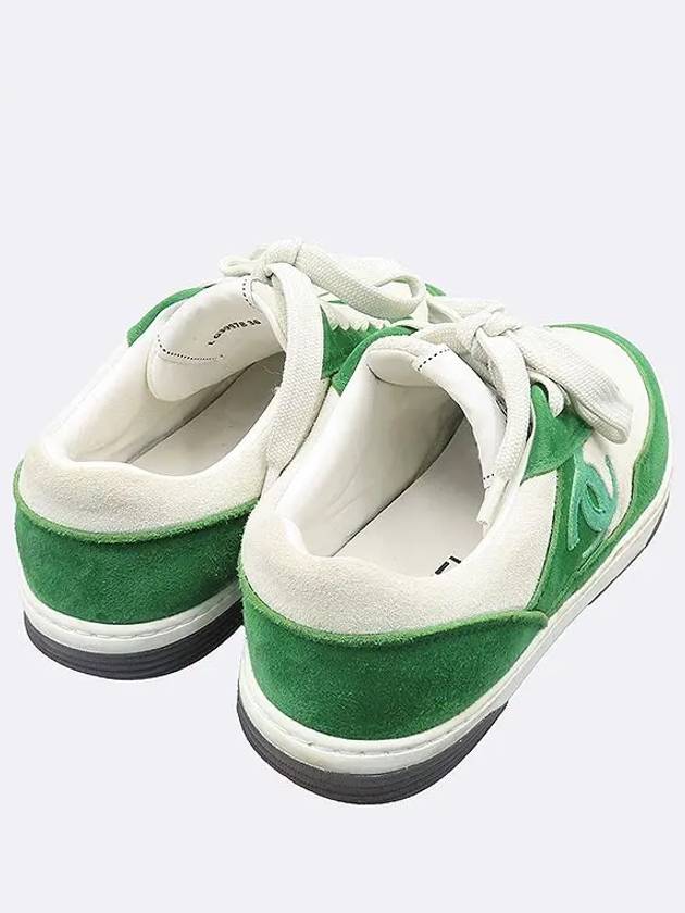 G39978 White Green Color Suede Orca Tennis Sneakers 36 - CHANEL - BALAAN 6