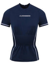 KIM waist banding slim fit t shirt navy GWJT06437 6855 - J.LINDEBERG - BALAAN 3