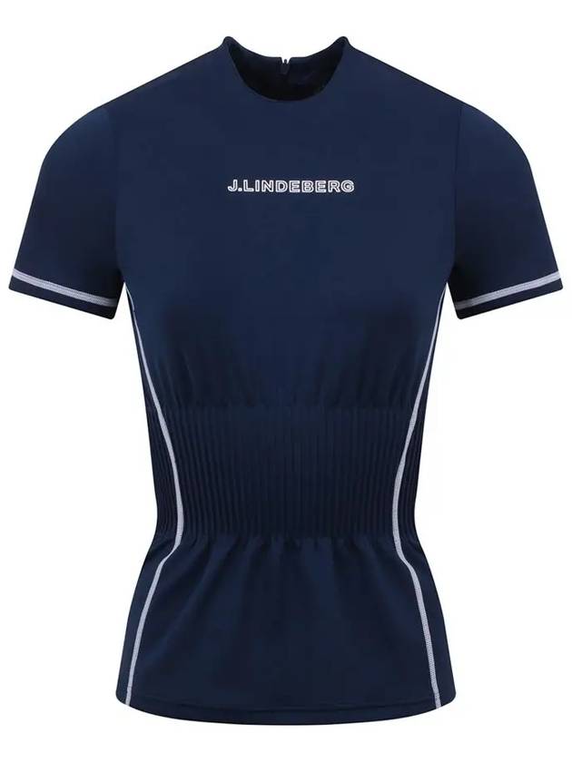 KIM waist banding slim fit t shirt navy GWJT06437 6855 - J.LINDEBERG - BALAAN 3