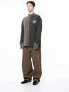 Men s M243MT03KA Circular Reverse Sleeve Half Neck Sweatshirt Khaki Beige - CHANCE'S NOI - BALAAN 10