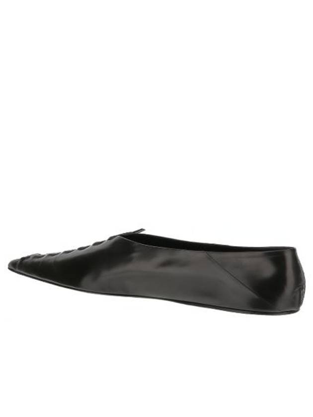 Women's Braided Detail Pointed Toe Flats Black - JIL SANDER - BALAAN 4