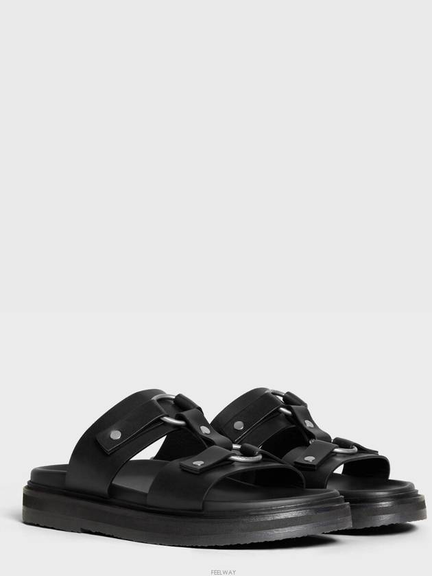 Tippi Vegetal Tanned Calfskin Slipper Black - CELINE - BALAAN 2