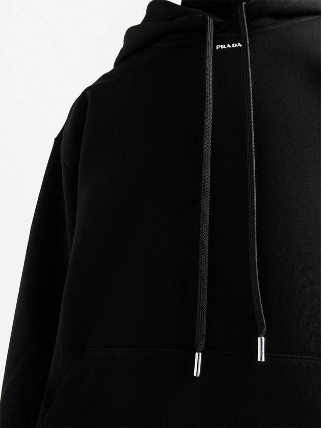 Technical Cotton Hoodie Black - PRADA - BALAAN 6