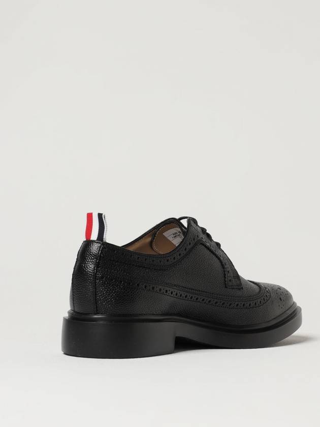 Men's Classic Long Wing Brogue Lace Up Brogue Shoes Black - THOM BROWNE - BALAAN 4