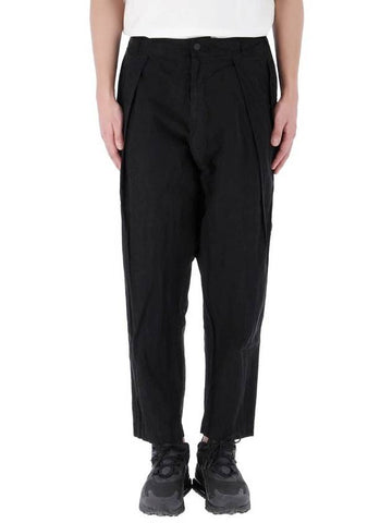 Mega Pleated Low Crotch Over Straight Pants Ink Black - NEMEN - BALAAN 1