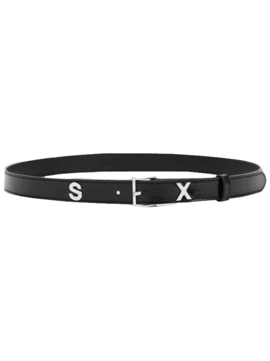 sex letter leather belt black - MARTINE ROSE - BALAAN 1