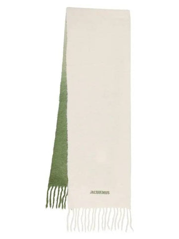 Jaquimus Moaison Gradient Alpaca Scarf Khaki - JACQUEMUS - BALAAN 1