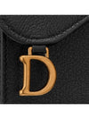 Saddle Bloom Goatskin Flap Card Wallet Black - DIOR - BALAAN 6