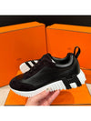 Women's Bouncing Sneakers Goatskin Black Leather H Black Logo - HERMES - BALAAN 3