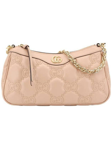 GG Matelasse Handbag Rose Beige Leather 735049UM8HG5943 - GUCCI - BALAAN 1