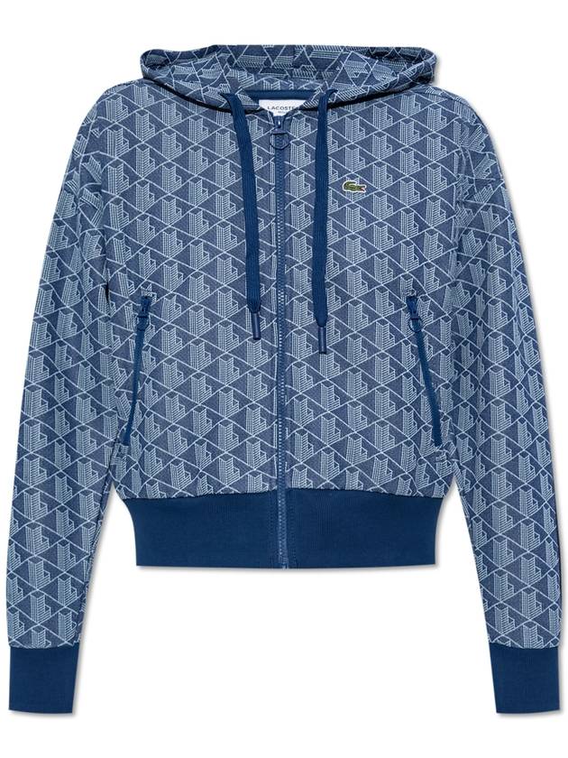 Lacoste Sweatshirt With Monogram, Women's, Blue - LACOSTE - BALAAN 1